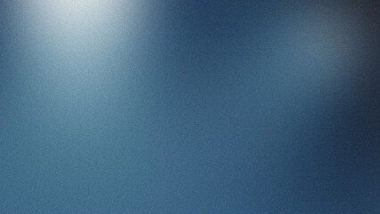 Abstract blue gradient background with soft light and grainy texture