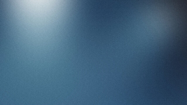 Abstract blue gradient background with soft light and grainy texture