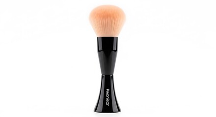 Professional Makeup Brush for Powder Application with Black Handle