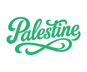 Palestine text lettering vector