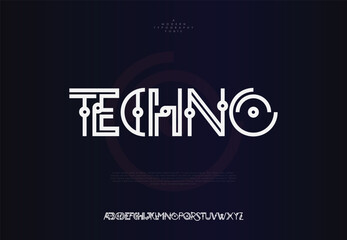 Techno Sport letters set. Technology font. Italic bold futuristic style vector alphabet. Fonts for event, promo, logo, banner, monogram and poster. Typeset design. See Less
