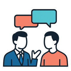 business people with speech bubbles