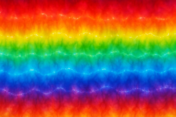 Vibrant rainbow tie dye watercolor abstract background texture pattern