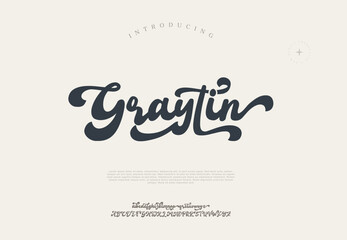 Typography classic serif font with fun, youthful curves for creative branding and modern headlines