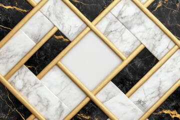 Elegant Marble and Gold Design: A meticulously crafted, close-up perspective showcases a luxury aesthetic, intertwining the refined elegance of marble with the opulence of gold accents.
