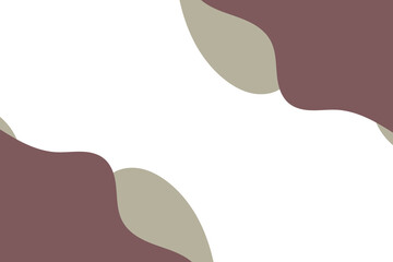 Abstract minimal background with brown and beige organic fluid shapes and white space for modern poster, branding, and social media design