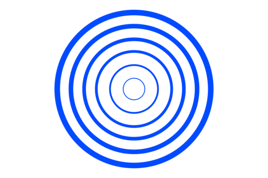 Abstract blue concentric circles geometric pattern for modern background, poster, logo, branding, and digital graphic design