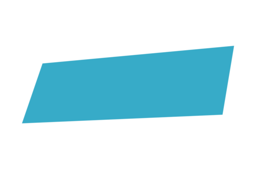 Blue geometric parallelogram shape design for abstract background, label, sticker, poster, banner and digital template on transparent background - Powered by Adobe