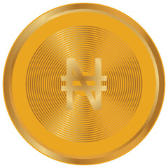 Nigerian Naira gold coin
