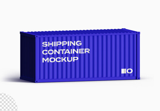 Shipping Cargo Container Mockup Isolated