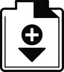 Obraz premium Download prescription icon.