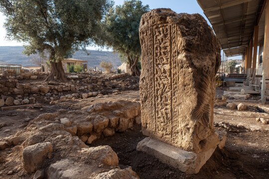 Historical Ruins of Magdala: Unveiling 1st Century Synagogue Artifacts in Israel's Restored Village
