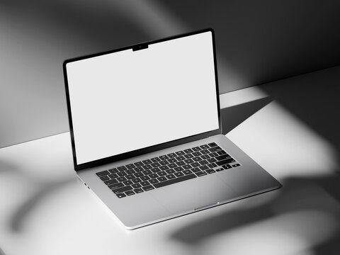 Premium laptop mockup for professional web design presentations.