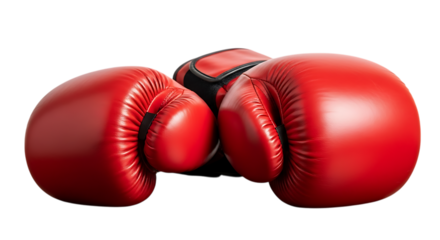 Red boxing gloves isolated on transparent background boxing is a combat sport in which two people engage in a contest of strength, speed, reflexes, endurance, and will, by throwing punches at each oth