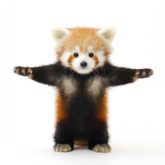 Obraz premium Red panda cub standing