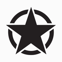 Obraz premium black and white star