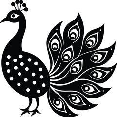 Peacock feather vector on transparent background