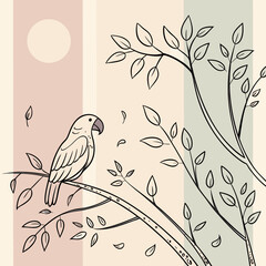 Minimal Hand-Scribble Vertical Panels 1