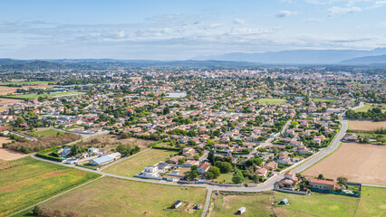 Romans sur Isère vu du ciel