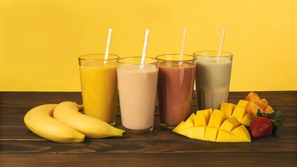 assortment of smoothies