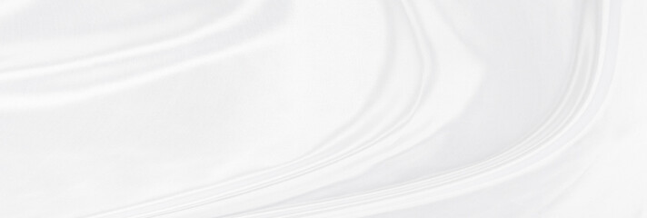 Obraz premium White gray satin texture that is white silver fabric silk panorama background with beautiful soft blur pattern natural.