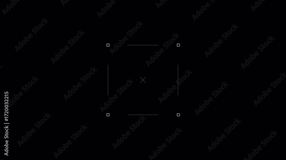 Poster abstract black square with lines and dots in the center of the frame.