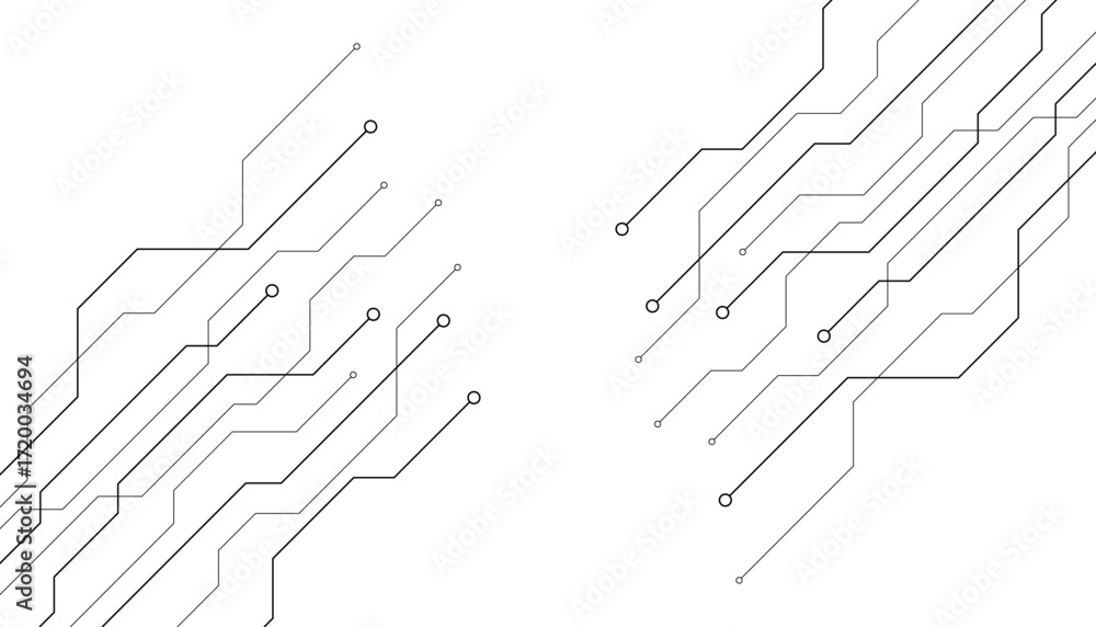 Poster abstract futuristic circuit board illustration, circuit board with various technology elements. circ