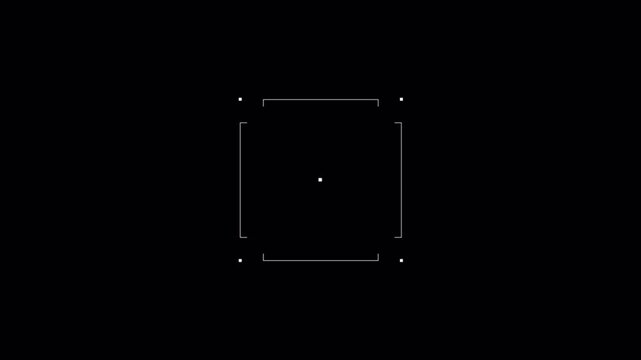 Abstract geometric pattern with a central dot and square frame.
