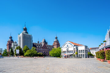 Obraz premium Innenstadt, Aschaffenburg, Bayern, Deutschland 