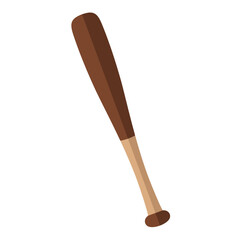Baseball Bat Vector Illustration Wood Sport Equipment Game Competition Recreation Club Training Exercise Swing Hit Wooden Tool Symbol
