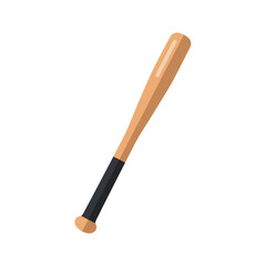 Baseball Bat Vector Illustration Wood Sport Equipment Game Competition Recreation Club Training Exercise Swing Hit Wooden Tool Symbol