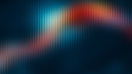 Abstract background with vertical lines and glowing colorful light streaks in dark blue hues