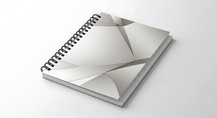Modern Spiral bound Notebook with Abstract Geometric Cover Design
