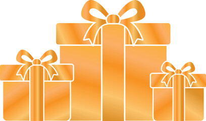 Elegant Gold and Orange Gift Boxes