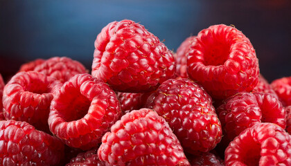 Close Up Of Ripe Raspberries