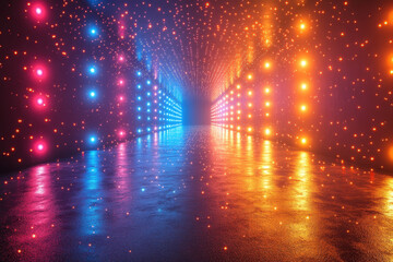 Obraz premium Colorful fireworks illuminate cityscape.