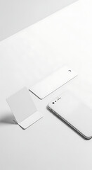 Clean White Technology Devices Displayed on a Minimalist Surface