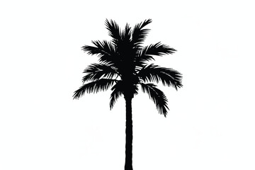 Palm Tree Silhouette Vector — High-Quality Black Icon
