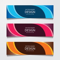 set of colorful business cards vector