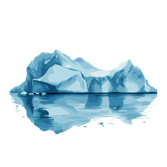Obraz premium Jokulsarlon Glacier Lagoon. Jokulsarlon Glacier Lagoon watercolor vector illustration