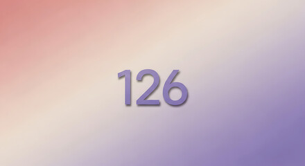 Soft Pastel Gradient Background with Purple Number 126