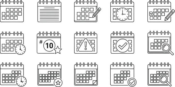 Calendar Icons A Comprehensive Collection of Scheduling Symbols