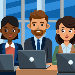 business team working together