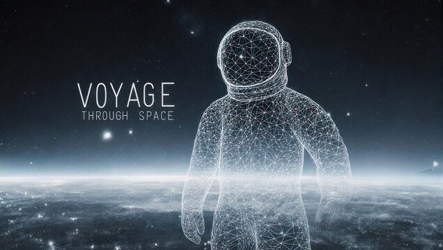 Embark on an epic cosmic journey exploring distant galaxies with a futuristic astronaut exploring the unknown universe