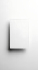 Minimalist White Square Casting a Soft Shadow on a Bright Background