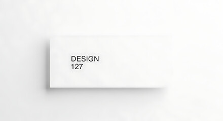 Minimalist White Business Card Mockup with design 127 Text