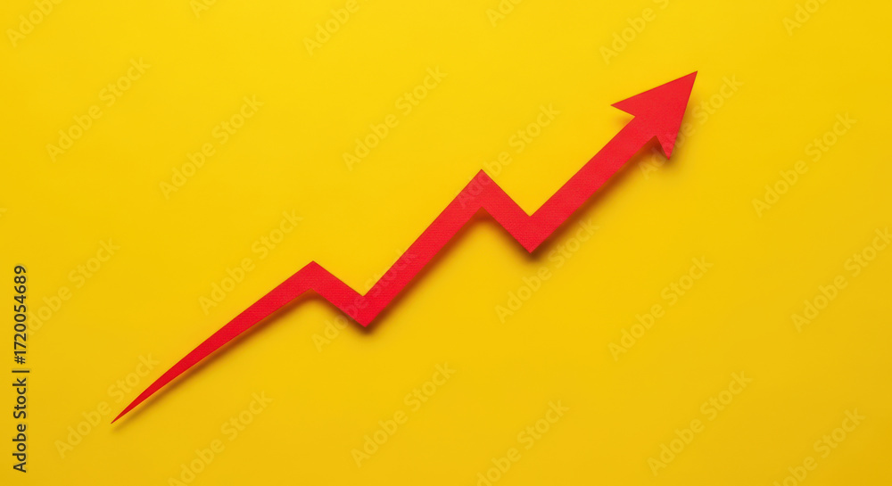 Poster visualizing upward trends and positive growth a dynamic representation of progress and success in bu