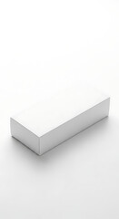Minimalist White Rectangular Box Isolated on a Clean Background