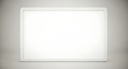 Obraz premium Blank white rectangular canvas or frame with subtle light and shadow gradient