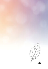 Soft Gradient Background with Bokeh, Illustrated Leaf, and Page Number
